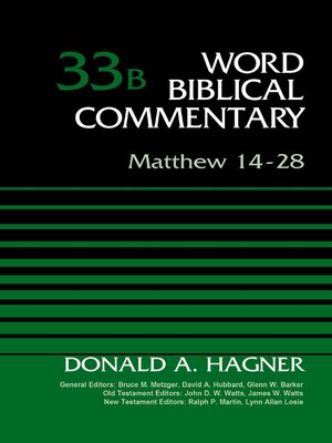 cover image of Matthew 14-28, Volume 33B